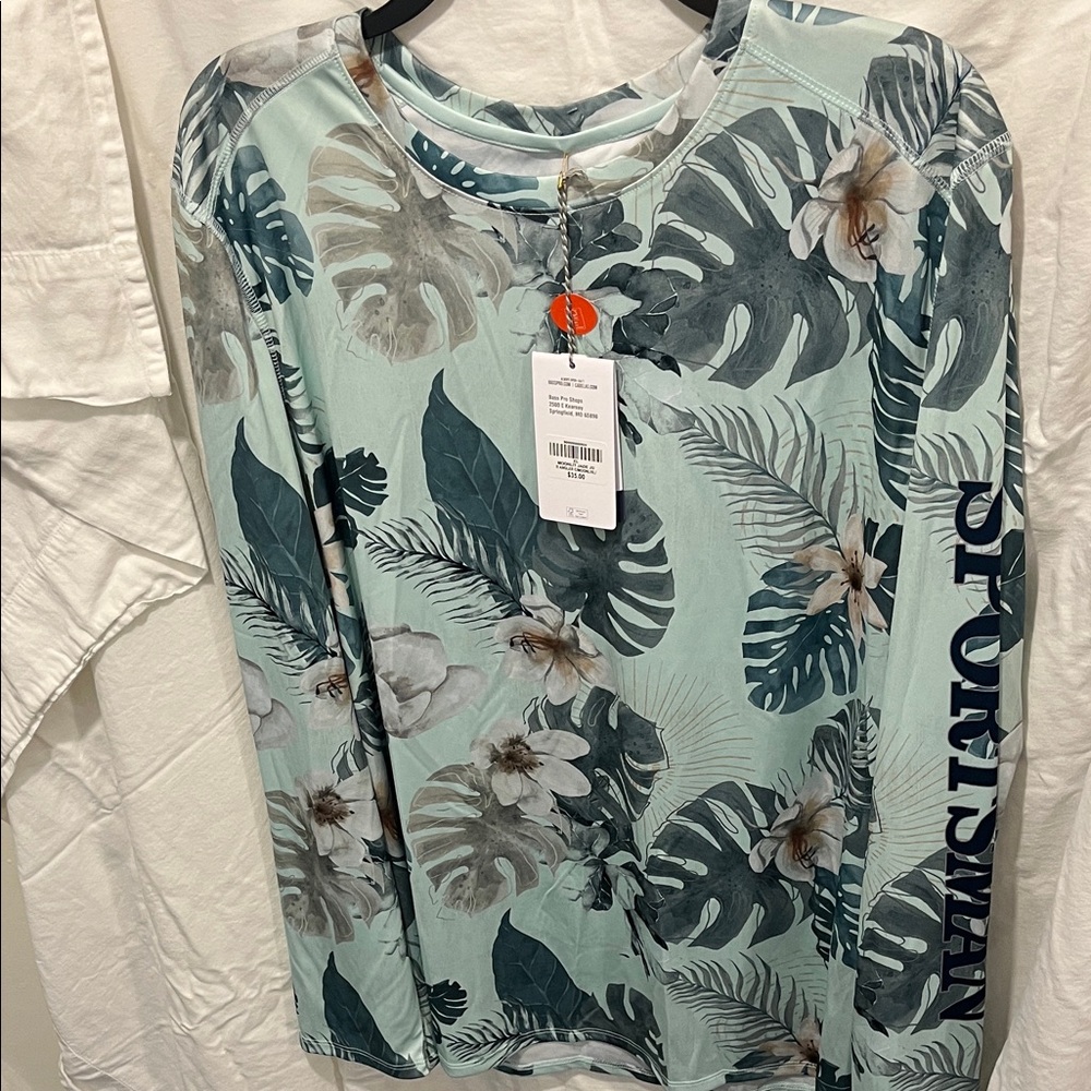 World Wide Sportsman women’s  Moonlit Jade Long Sleeve Shirt NWT Size xl
